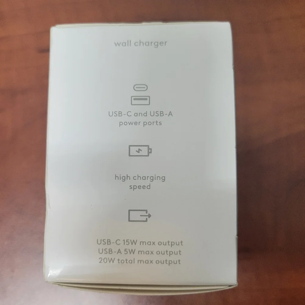 Heyday Aqua Dual USB Wall Charger NIB